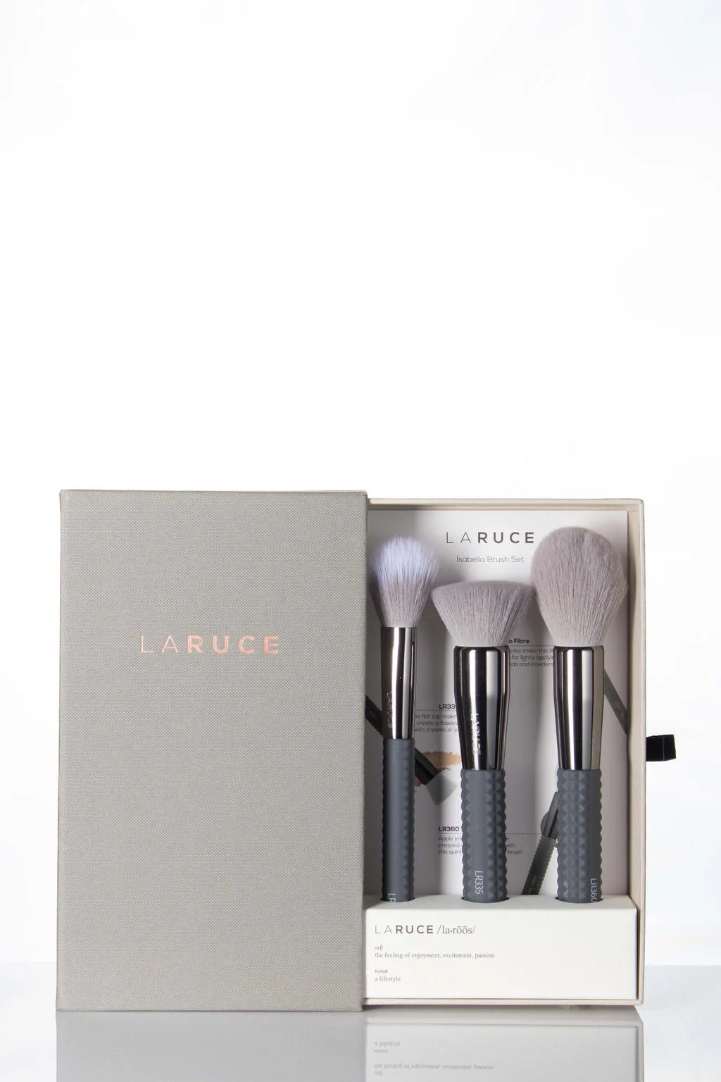 JUEGO DE BROCHAS DE MAQUILLAJE DE 3 PIEZAS ISABELLA