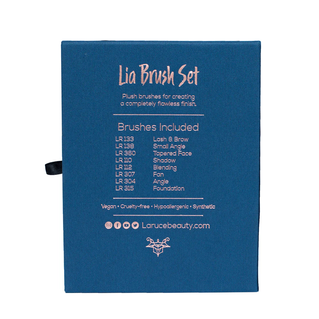 JUEGO DE BROCHAS DE MAQUILLAJE DE 8 PIEZAS LIA